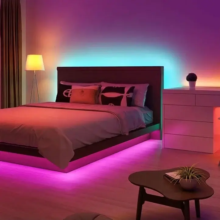 Gekleurde ledstrip – 60 leds per meter, IP65 en afstandsbediening