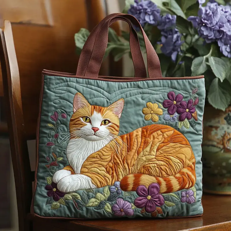 Gesteppte Katzenhandtasche
