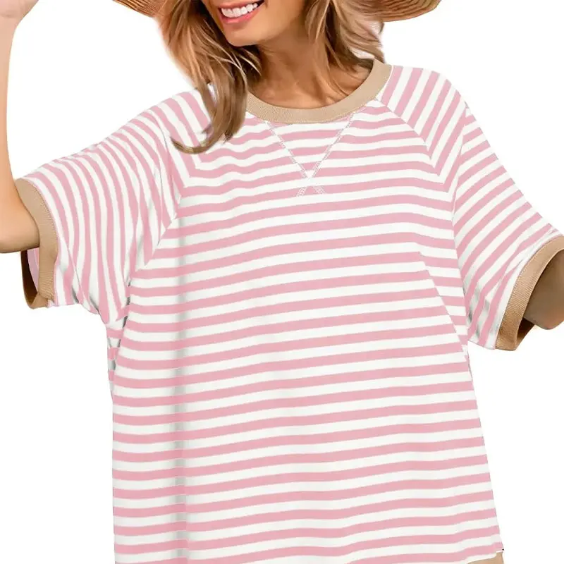 Gestreiftes T Shirt Damen | Oversized Fit & Retro-Style