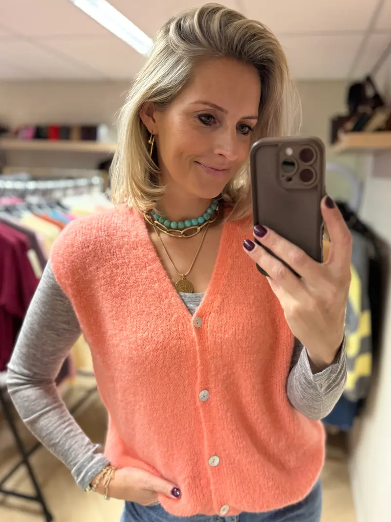 Gilet Claudia Alpaca Peach
