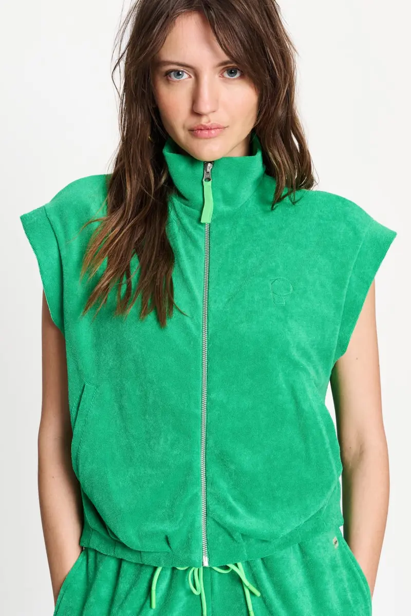 GILET - Terry Palm Green