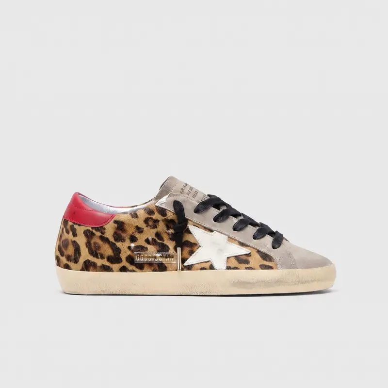 Golden Goose Super Star Leopard/ White/ Red