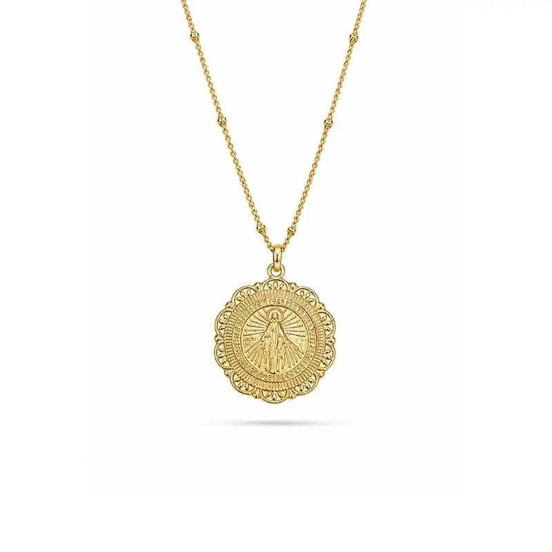 Goldfilled ketting met Maria miraculeuze medaille