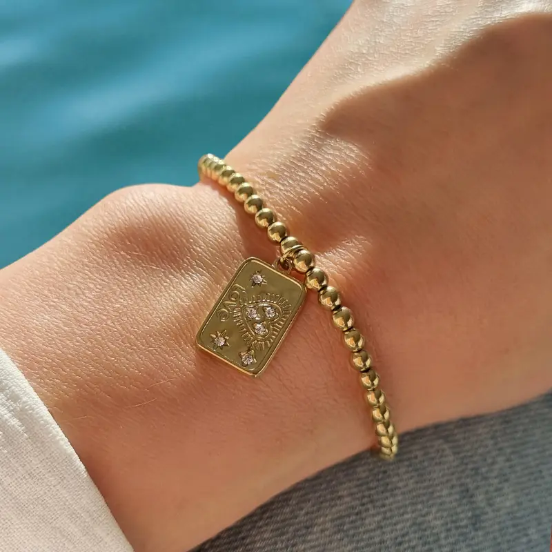 Goudkleurige Bolletjes Armband Fortaleza Love