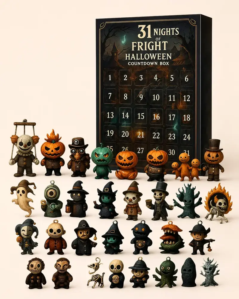 Halloween aftelkalender – elke avond een pompoen, spook of heks uit een vakje