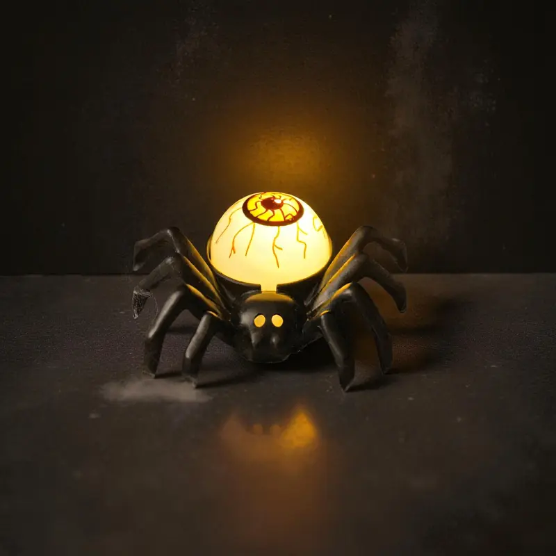 Halloween - LED-Nachtlampe Halloween Spinne Schädel Augen