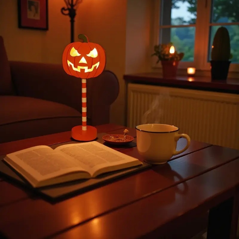 Halloween - Moderne Halloween Deko Kürbis-LED Tischlampe