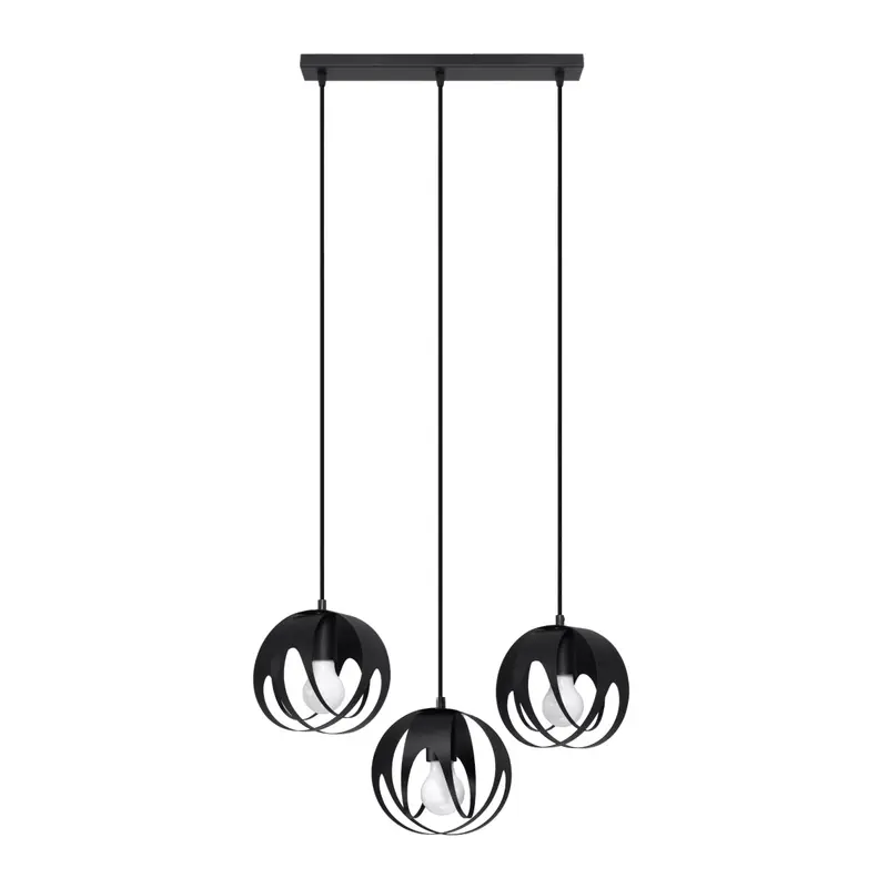 Halona - Dreiflammige Pendelleuchte, schwarz, 117 cm, aus
