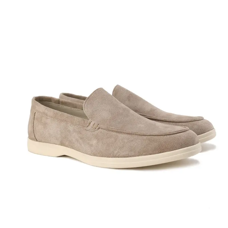 Heren Instappers – suède look loafers met comfortabele zool