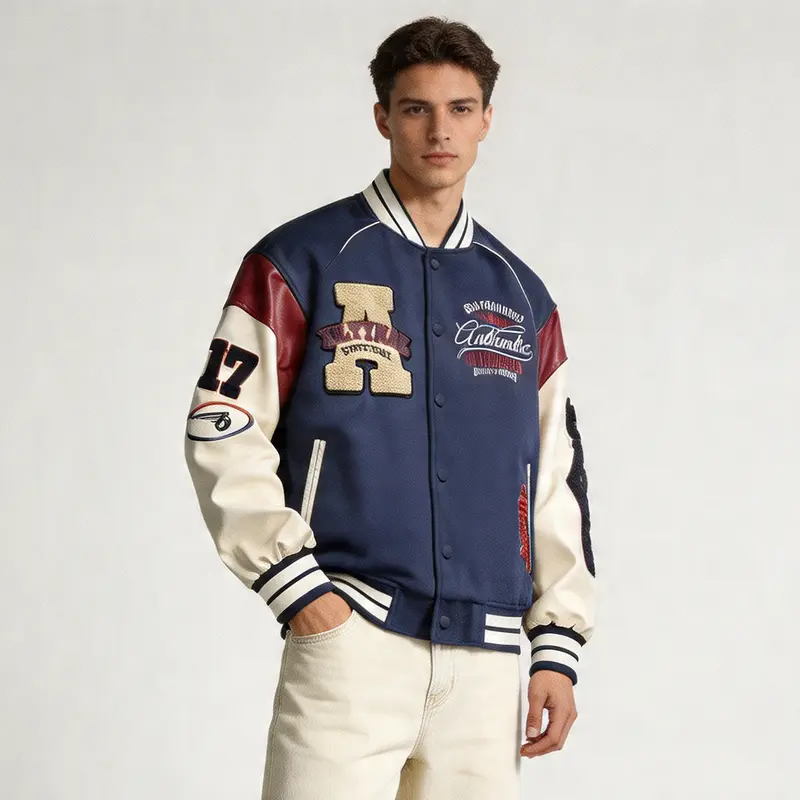 Heren Varsity Jacket – Oversized College Jas met Retro Streetwear Look