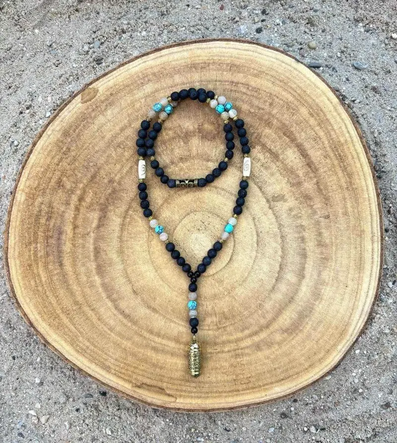 Herenketting met goudkleurige buis