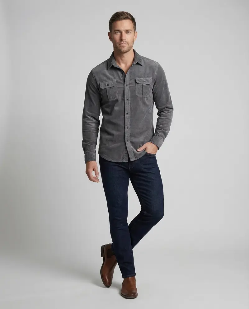 Herren Cordhemd Vintage