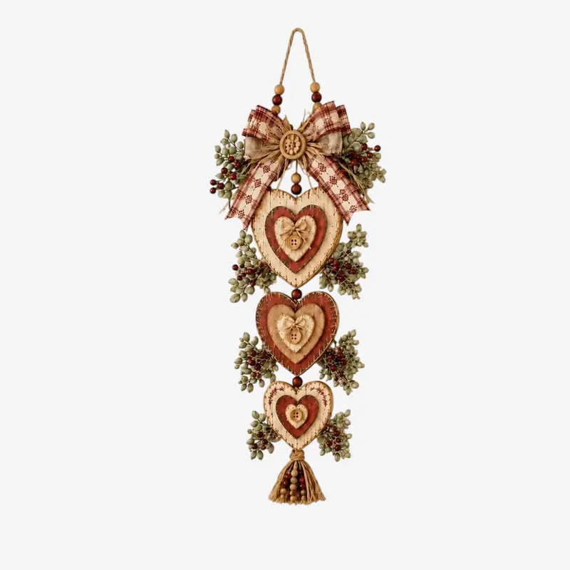 Herzvia – Rustikales herzförmiges Wandornament
