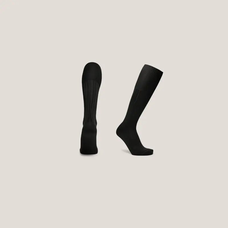 High Knee Dress Socks - Black