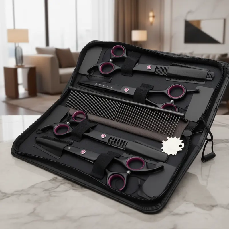 Hondenschaar set – Complete 4-delige trimset met RVS bladen en opbergetui