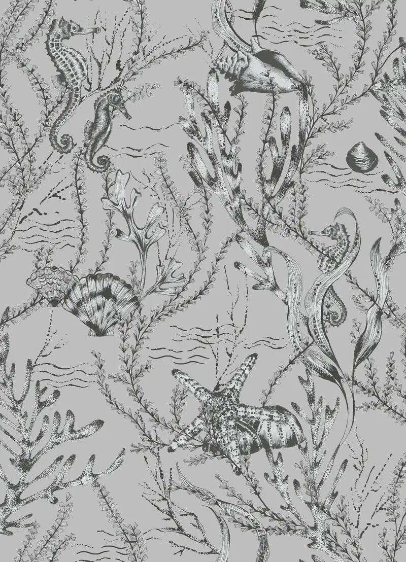 Hooked on Walls Hidden Treasures 70031 Seahorse high gloss metal foil