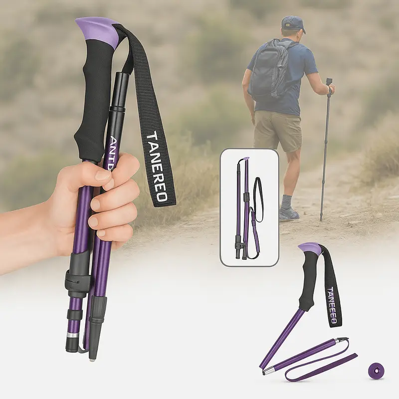 Inklapbare trekkingstokken – 110 tot 135 cm, 35 cm in de rugzak