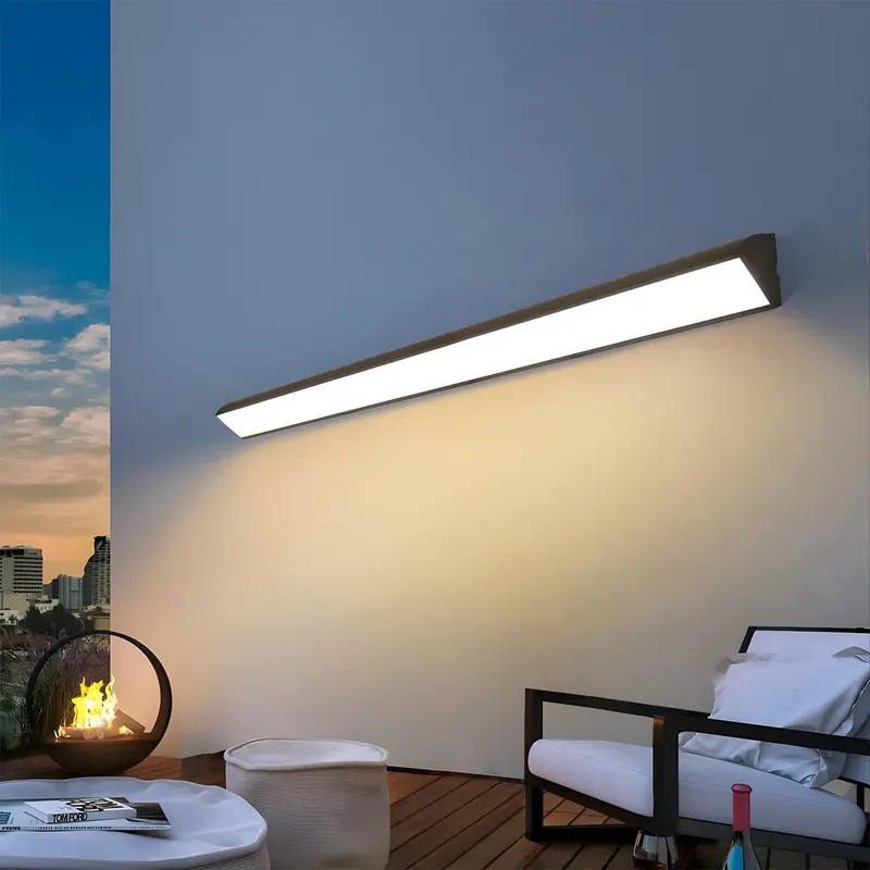 IP65 Waterproof Linear LED Outdoor Wall Sconce - Patio and Garden