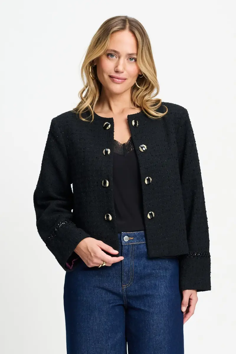 JACKET - Donna Tweed Black