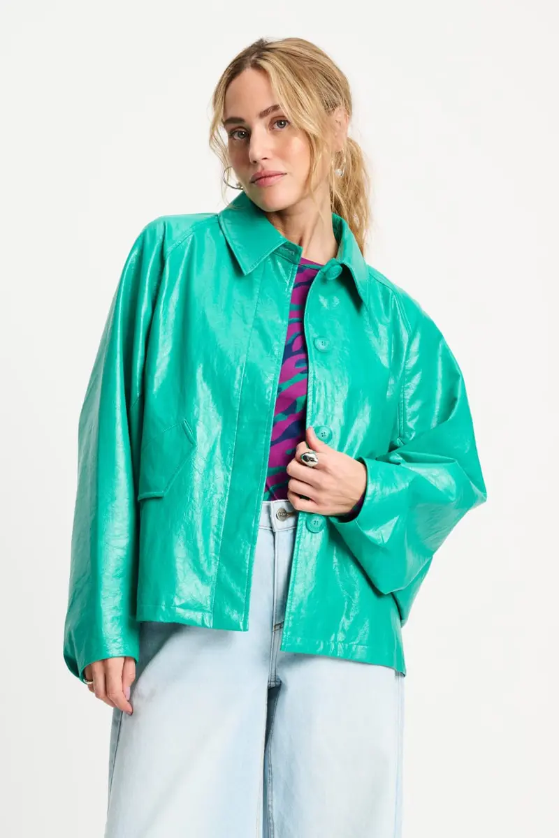 JACKET - Faux Leather Wander Green