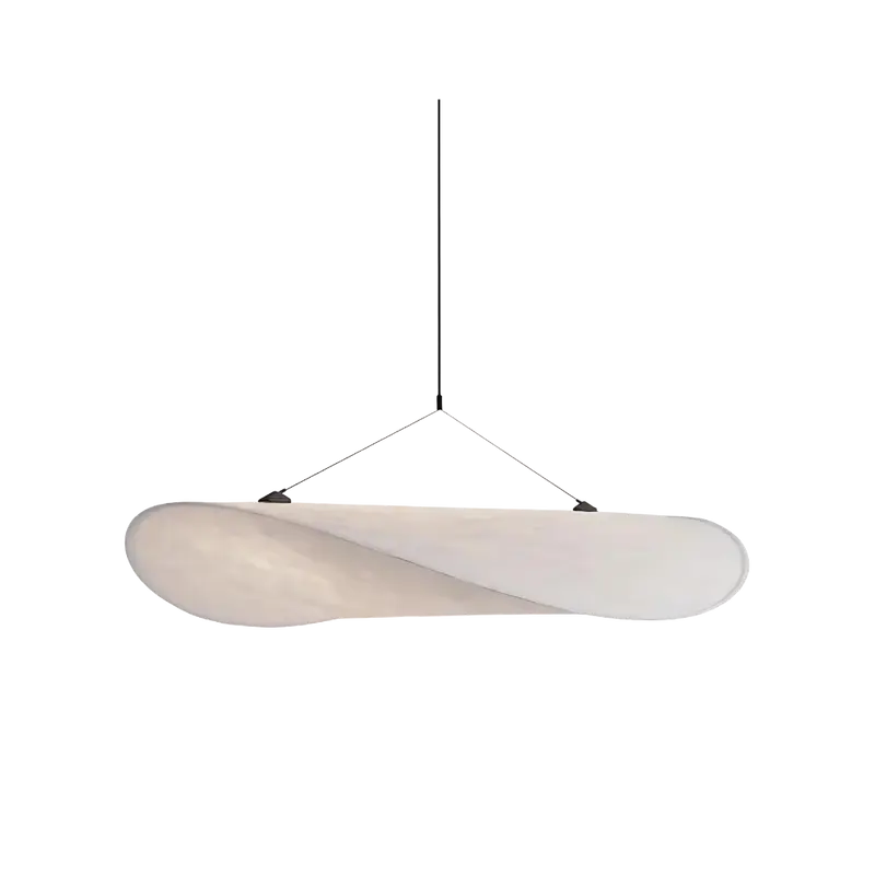 Japandi Pendant Light – Silk Finish, Boho Design for the Living Room or Dining Room with Adjustable Height