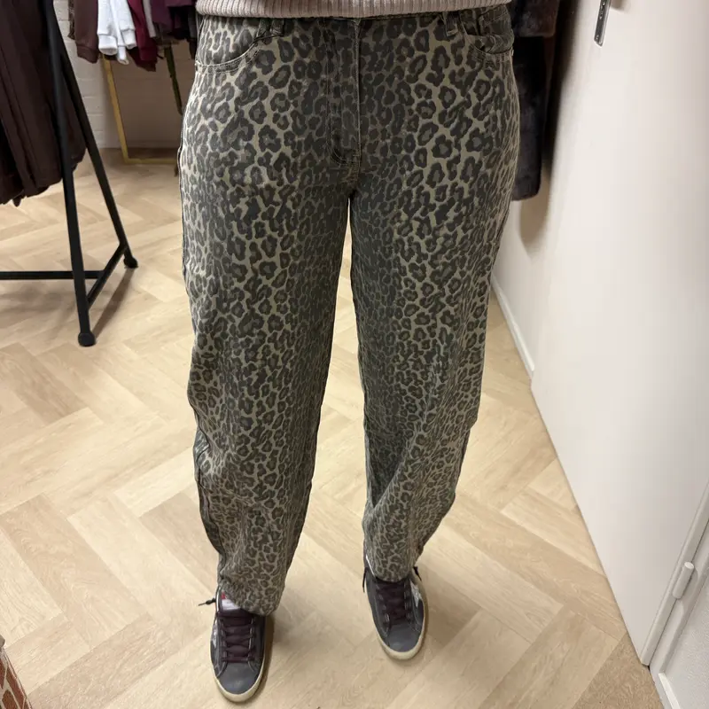 Jeans Leopard Balloon Beige L32