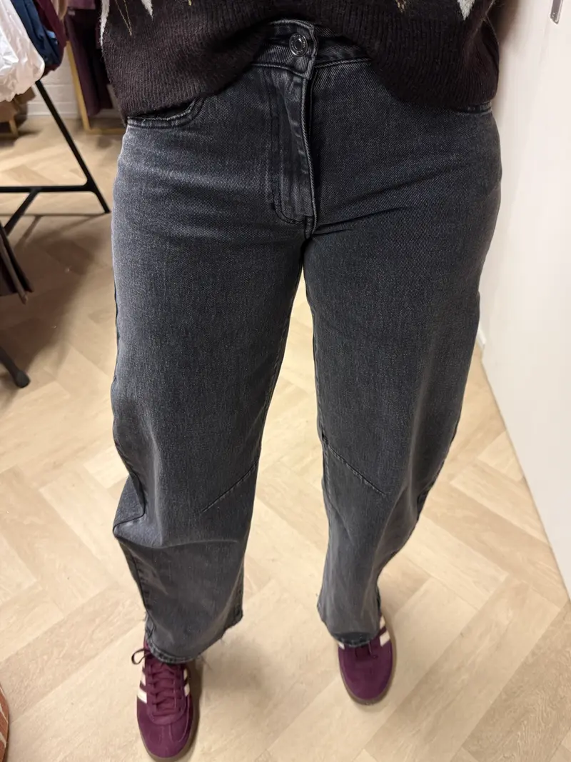 Jeans QH Elvi Barrel Fit Donkergrijs