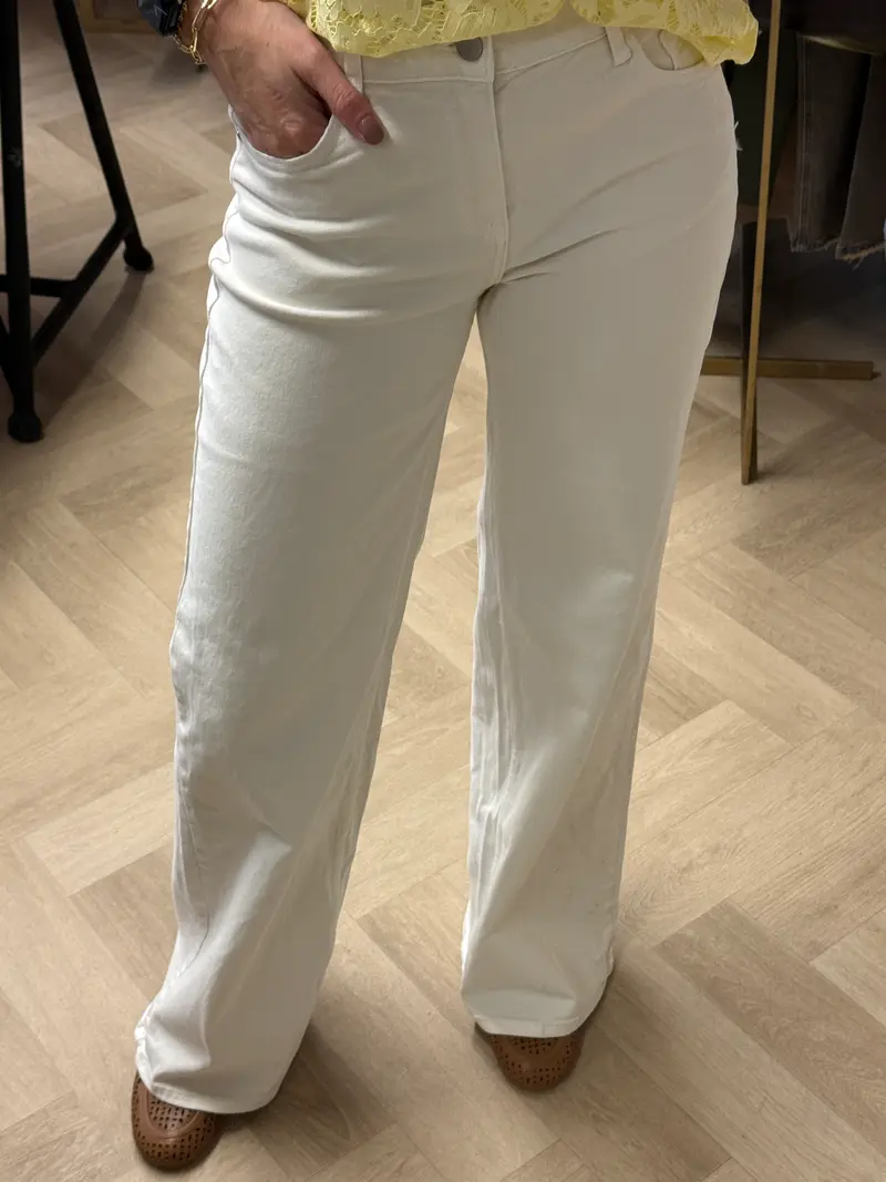 Jeans Redial Wide Legg Tall Ecru