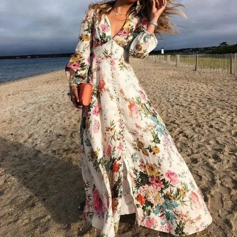Jessika | Romantisches und fließendes Damen Maxikleid