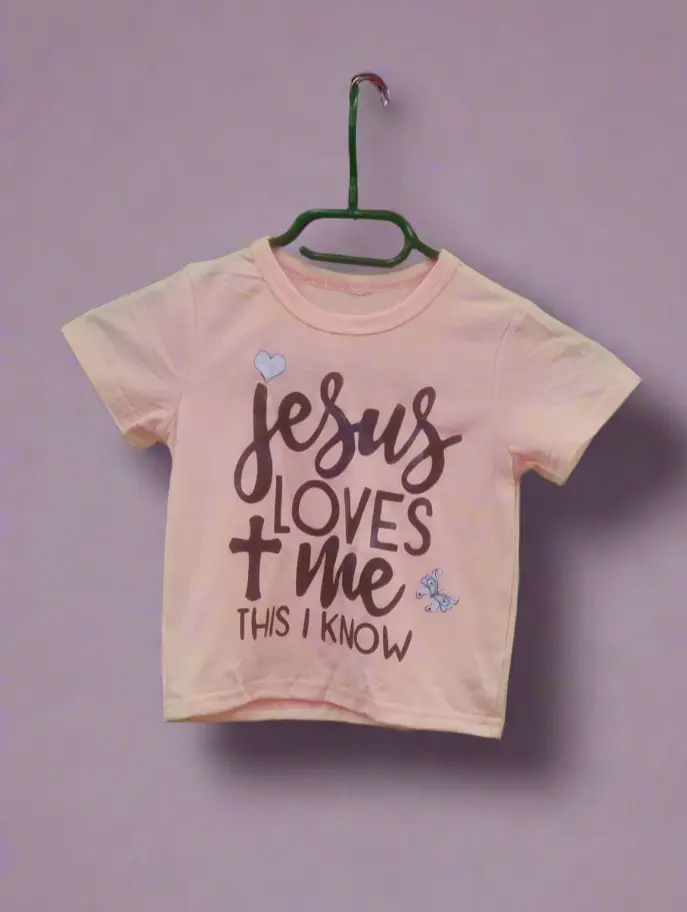 Jesus Loves the Little Ones – Kinder T-shirt (Faith Edition)