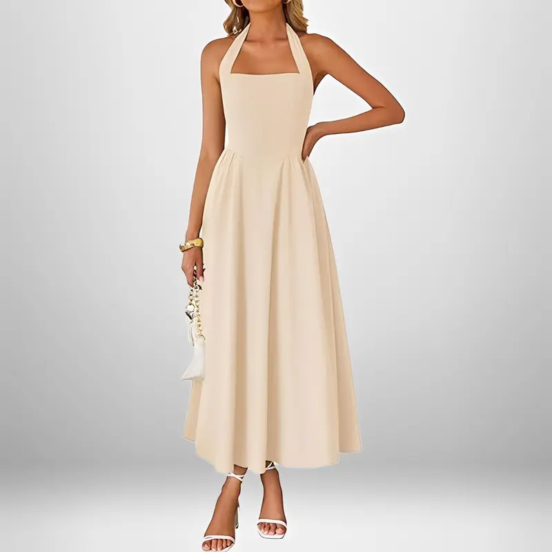 Joanna - Schickes Neckholder-Midikleid