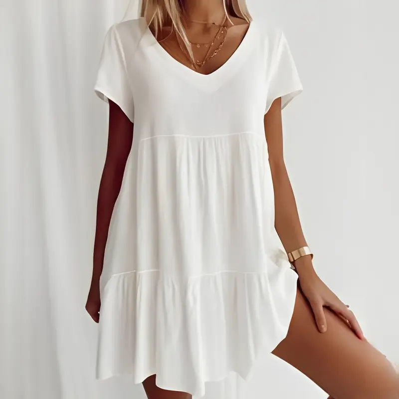 Judith - Lockeres Weites Kurzes Kleid