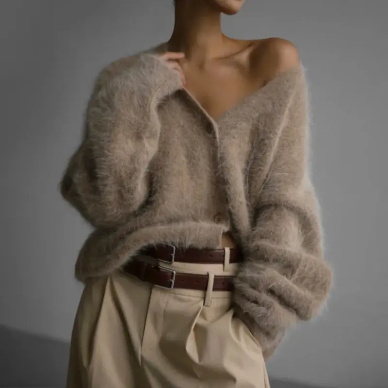 Julia | Damen Strickjacke Oversized für den Herbst