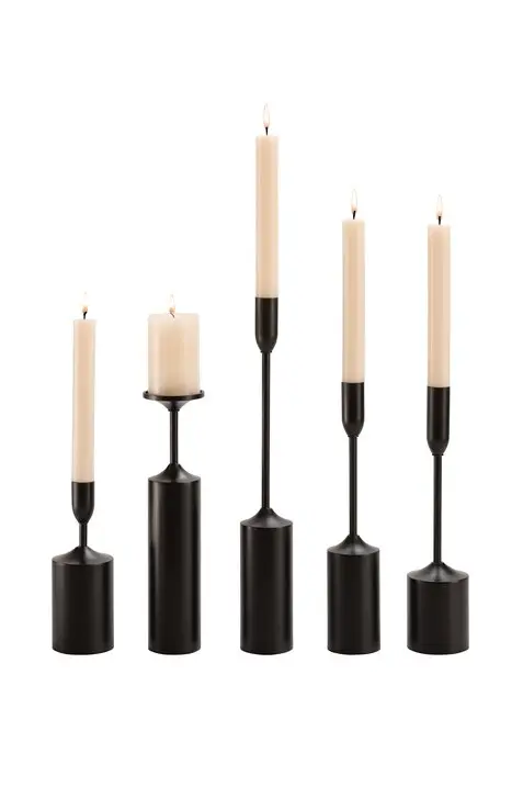 Kandelaarset zwart staal Gift Company