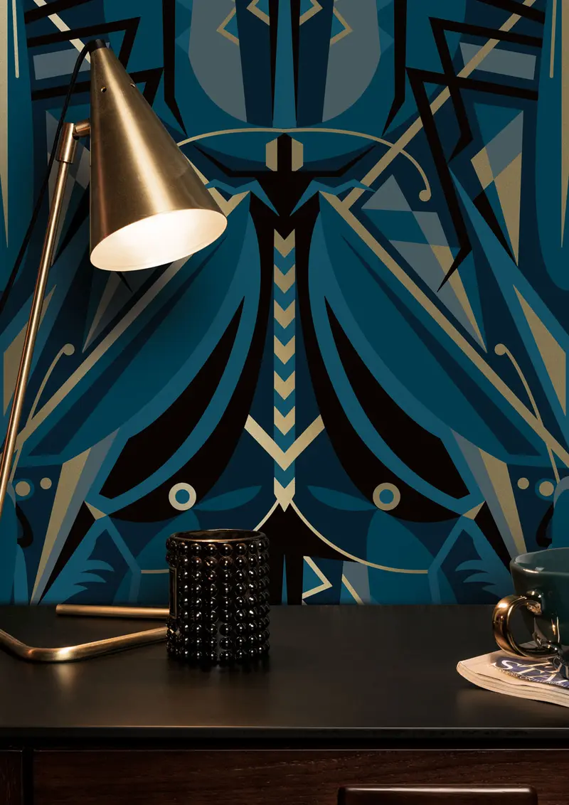 Kek Amsterdam Gold Metallics Grashopper blauw MW-004