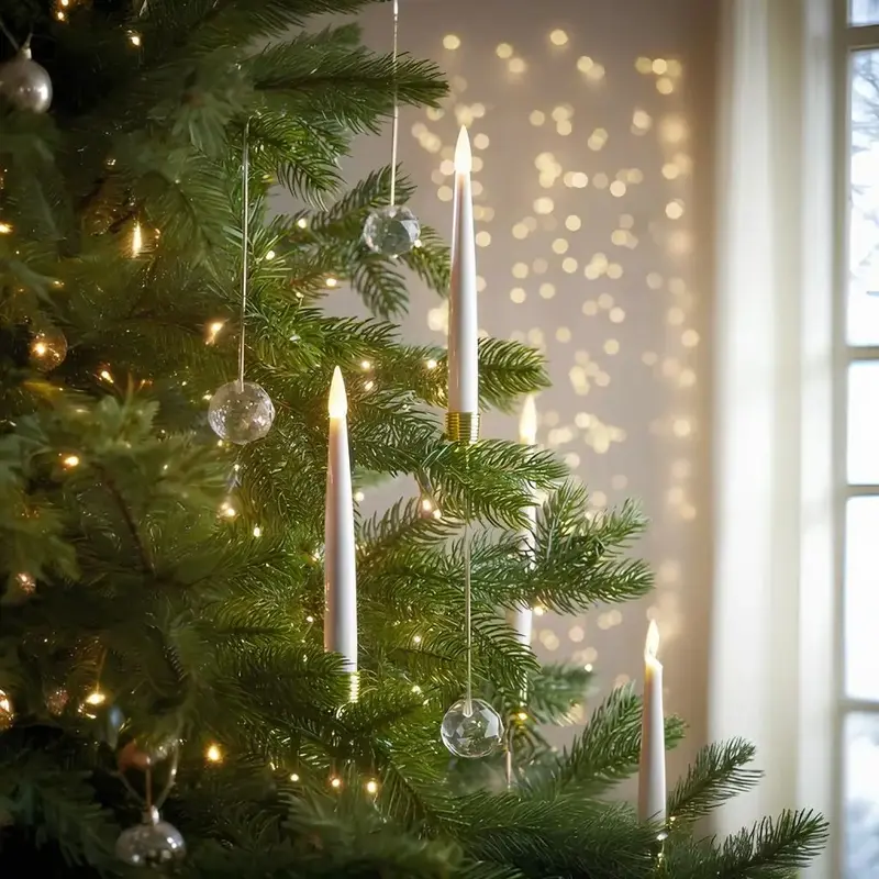 Kerstboomkaarsen op led – flikkervlam en afstandsbediening