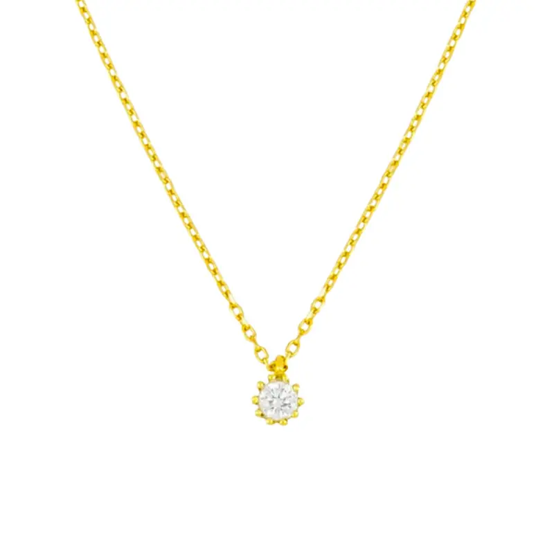 Ketting Met Steentje Verguld Zilver Hanna