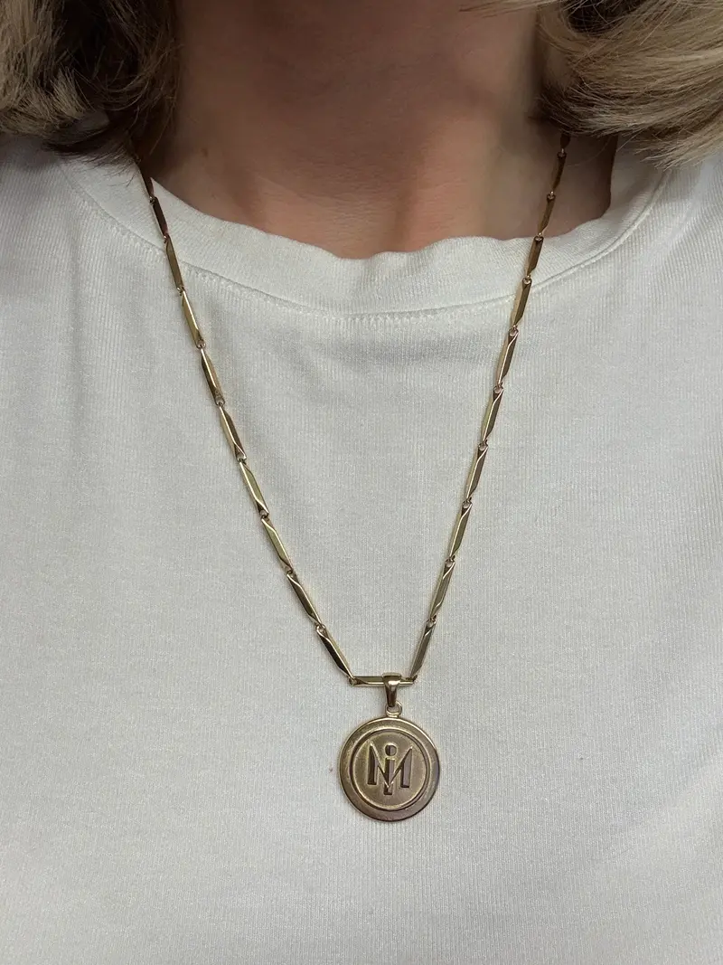 Ketting Mia Ronde Bedel Goud Lang