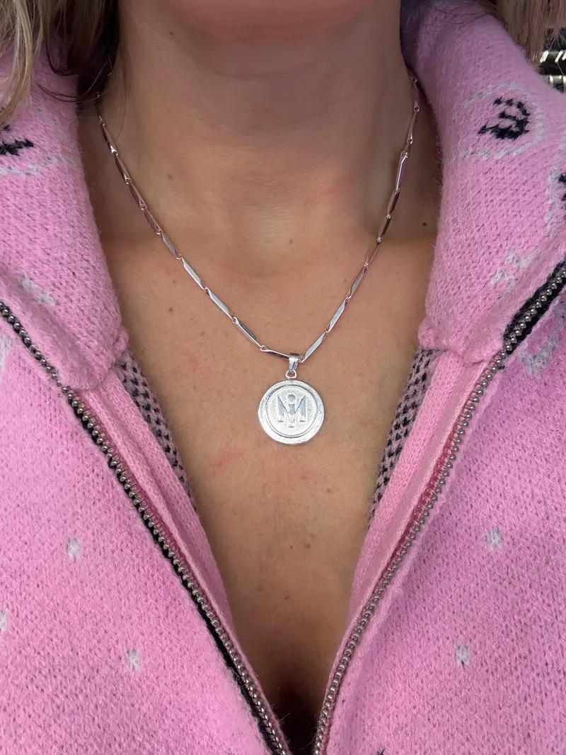 Ketting Mia Ronde Bedel Zilver