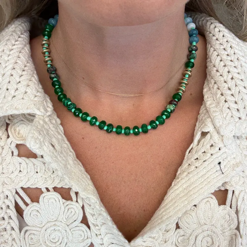 Ketting Stenen Multi Groen