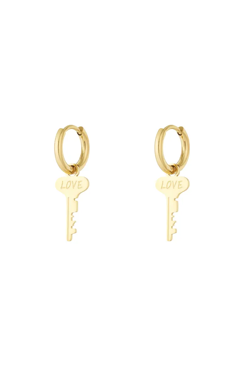 Key to love earrings