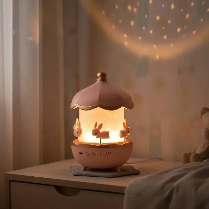 Kinderprojector met nachtlicht – 12 verwisselbare thema's en zachte muziekjes