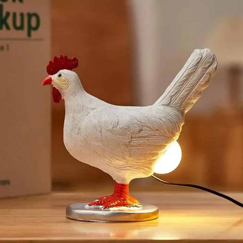 Kippen Tafellamp – Grappig Design met Warme Sfeerverlichting