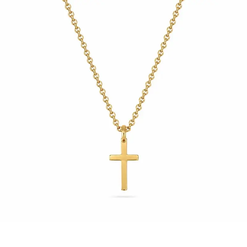 Kruis Ketting Dames Jasseron Schakel Goldfilled