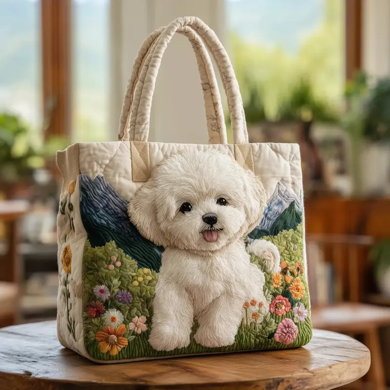 Kunsthandwerkliche Matelassé-Tasche