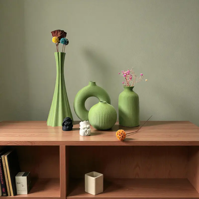Kunststoff - Vasen-Set matt