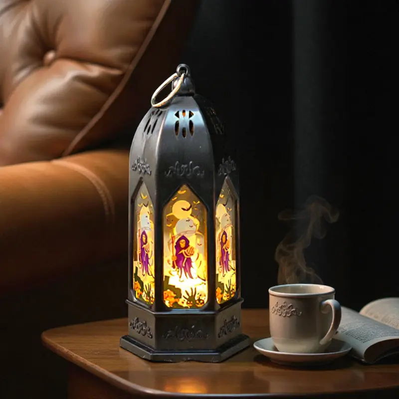 Kürbis-Hexe - LED-Nachtlicht Tischlampe