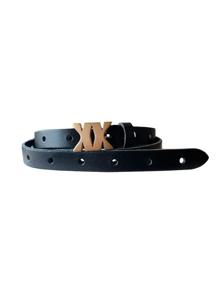 Leather Belt Gold Matt PBK