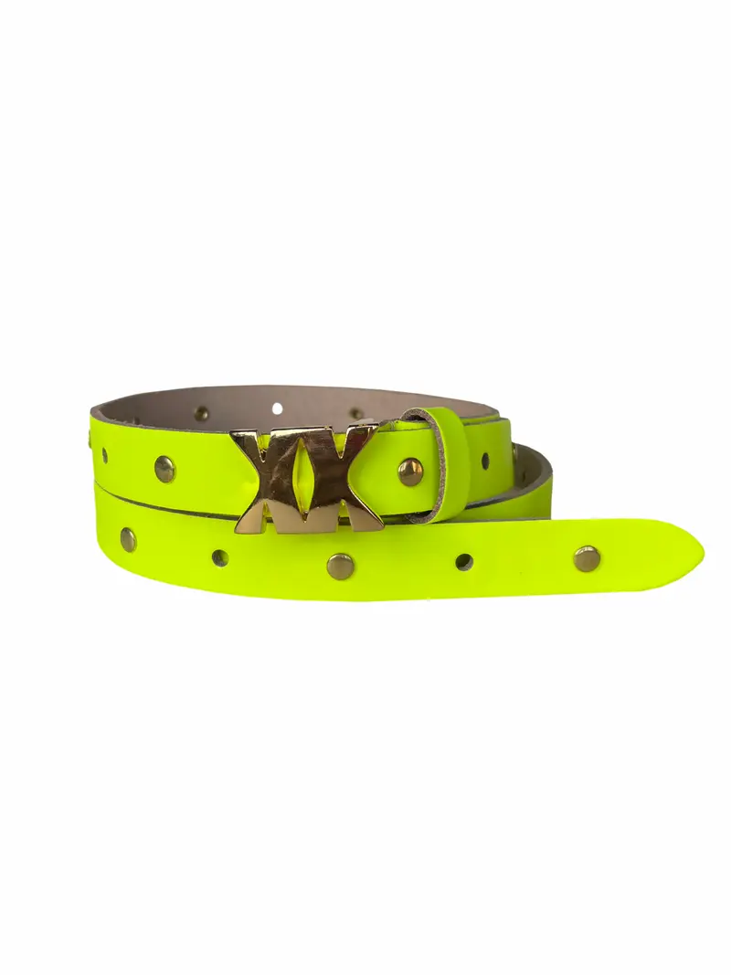 Leather Belt PBK Gold Studs