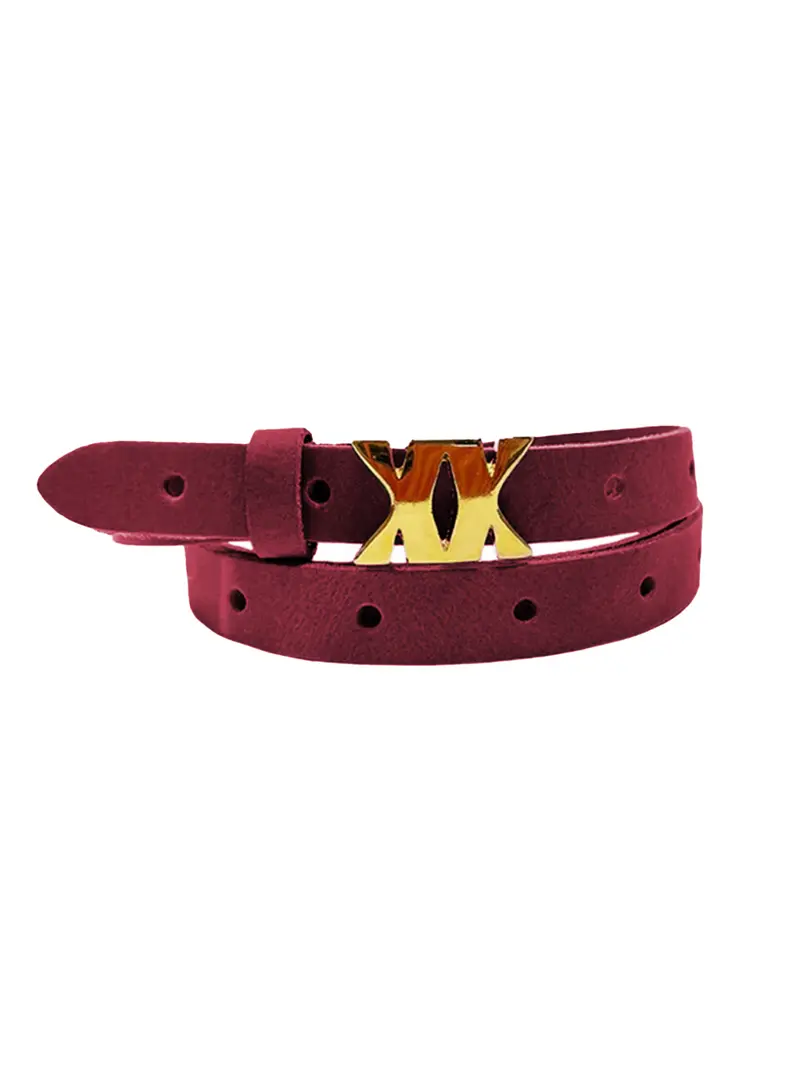 Leather Belt Shine Gold